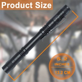 10 Pack Small Mini LED Flashlight Handheld Pen Light Flashlight Tactical Pocket Torch PenLight with Clip Led Pen Flashlight for Camping Outdoor Emergency Inspection