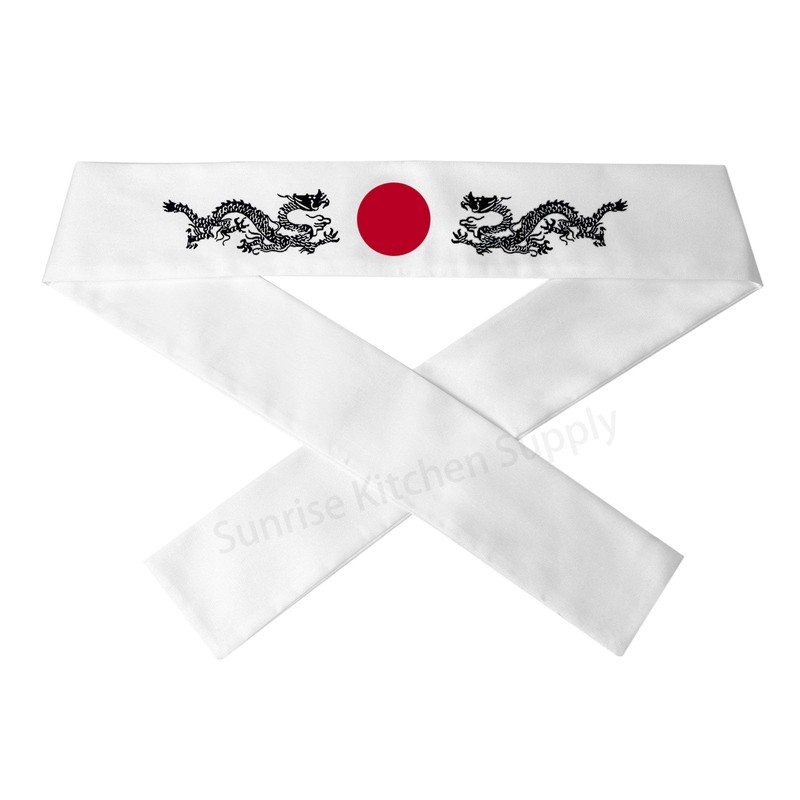 Cotton Tie on Headband (1 White + 1 Black) For