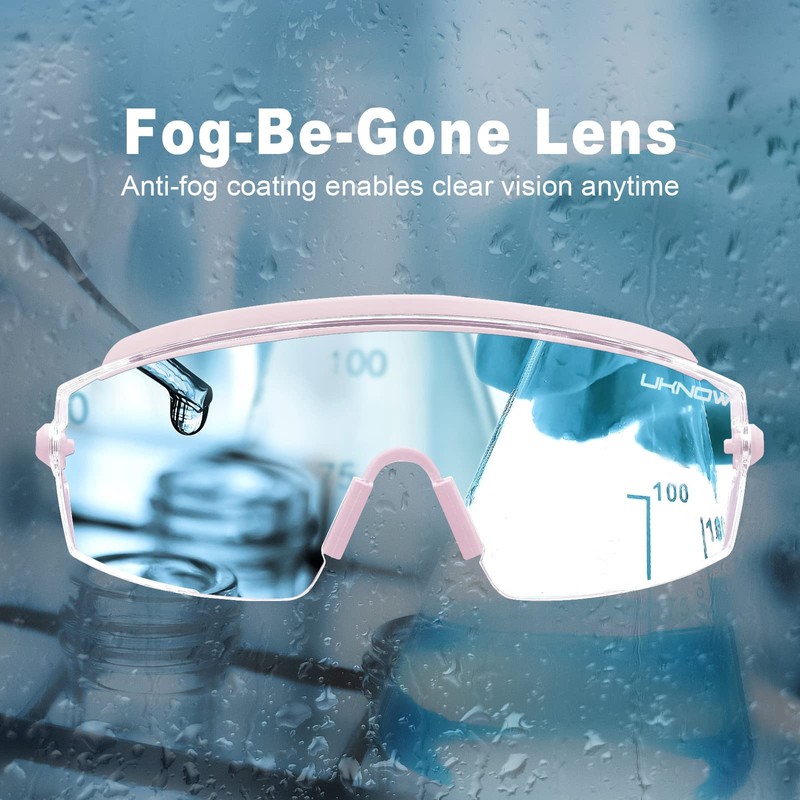 UKNOW Safety Goggles Over Glasses, Anti Fog Safety Glasses with