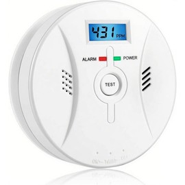 Reliable Carbon Monoxide Alarm for Offices - 85 dB Sound, Test Button