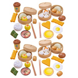 jojofuny 58pcs Pretend Play Food Set Toy Food Assortment Playset for Kids Food Toys Dim Sum Pretend Food for Toddler