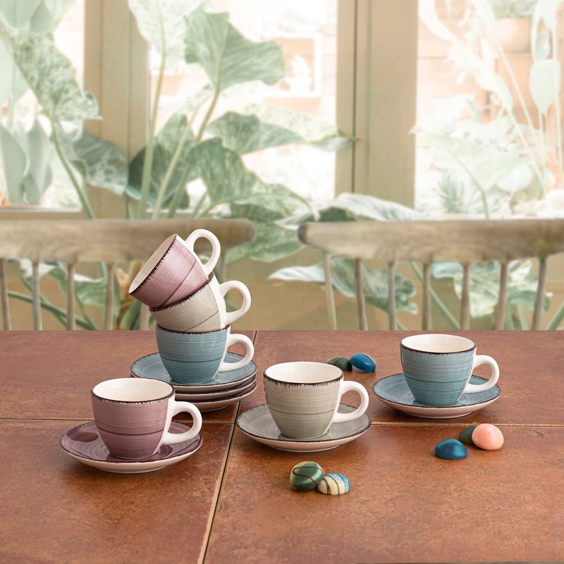 Quid Vita Morning Set of 2 Cups and Coasters, 22