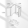 NIIIYTYB 4 Sets RV Sliding Door Latch Clear Mirror Closet