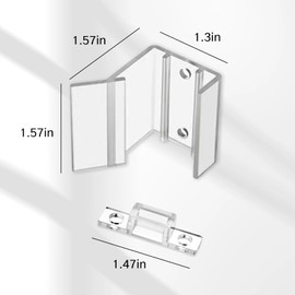 NIIIYTYB 4 Sets RV Sliding Door Latch Clear Mirror Closet Latches for RV Motorhome and Camper Universal Mirrored Door Lock and Catch Hardware Emergency Replacement Latches for Bathroom and Glass Doors