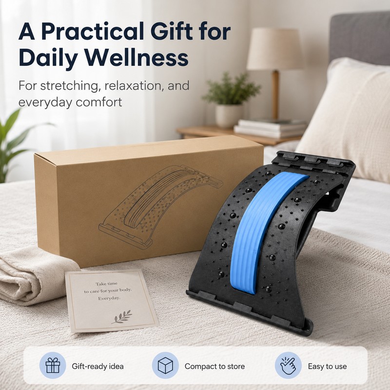 Adjustable Back Stretcher for Daily Comfort – 4-Level Lumbar Support