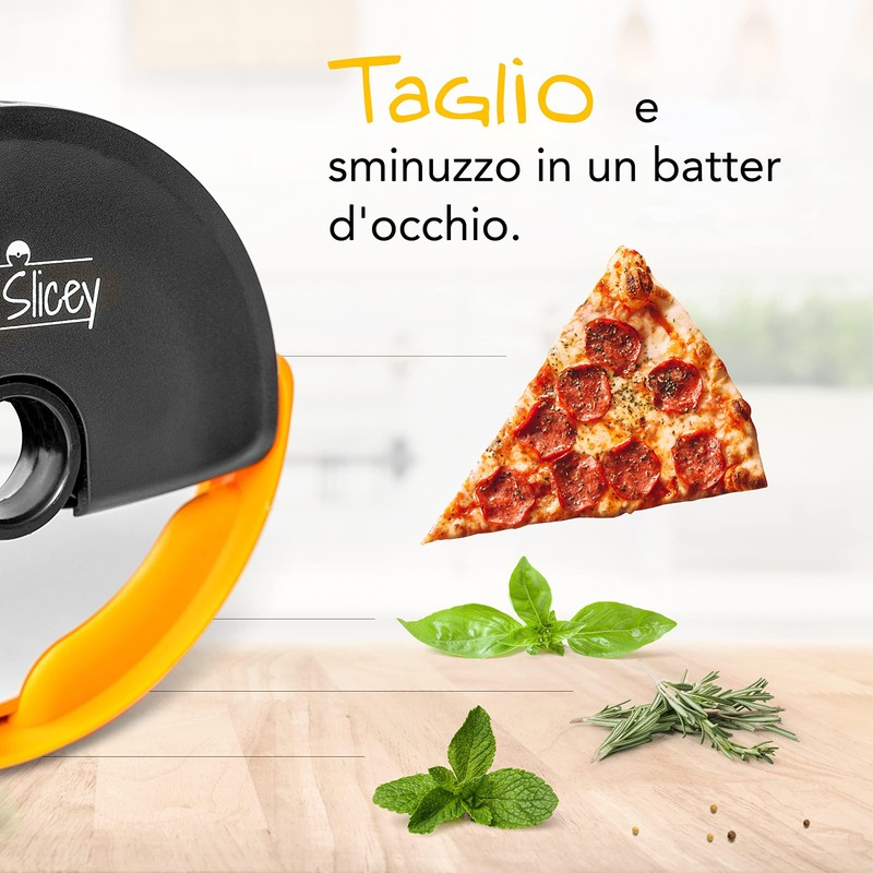 Helperfect Mr. Slicey Pizza Cutter, Perfect Slices Every Time, Extra