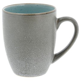 BITZ Coffee cup - made of sturdy stoneware Grey and Light Blue
