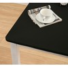 Wolkemer Fitted Square Tablecloth Spandex Stretch Black Cocktail Table Cover