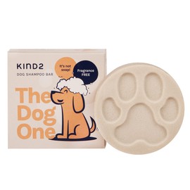 KIND2 Fragrance Free Dog Shampoo Bar - Hypoallergenic Dog Shampoo Sensitive Skin - Sulphate Free, Soap Free Dog Shampoo Bar for Dogs & Puppies - Vegan Cruelty Free Sensitive Dog Shampoo - 90g