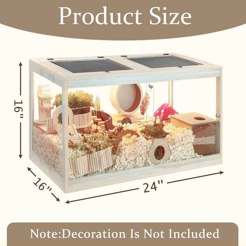 Prolee Hamster Cage with Openable Mesh Top,Solid Built Hamster Enclosure