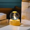 Movdyka Crystal Ball 6cm Praying Cross 3D Engraved Figurines with