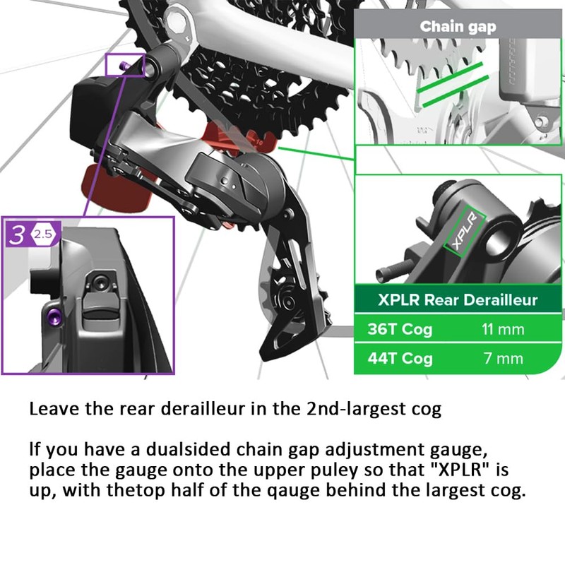 B Gap Adjustment Tool for SRAM XPLR/AXS Eagle Chain Gauge,