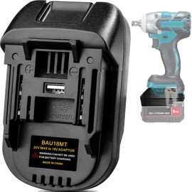 Adapter for Bauer 20V Li-ion Battery convert to for Makita 18V Battery, Use for Makita 18V Battery Cordless Power Tools (Adapter Only)