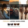 FEIDUSUN Polarized Sunglasses for Women and Men Classic Trendy Sun