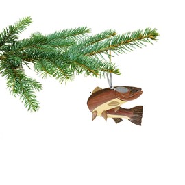 Steelhead Rainbow Trout Fishing Christmas Ornament 2026 Two-Tone Wood Christmas Ornament, Intarsia Design, Trout Ornaments, Trout Christmas Ornaments, Fishing Ornaments, Comes in A Gift Box