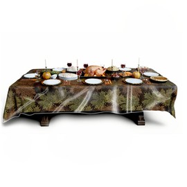 LAMINET Heavy-Duty Deluxe Crystal Clear Vinyl Tablecloth Protector 60" x 120" - Oblong