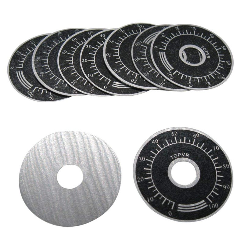 Taiss /10pcs Adjustable Rotate Button Potentiometer Control Knobs + 10pcs