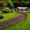 Yoopin 6' Wooden Garden Pathway, Outdoor Roll Out Straight Walkway