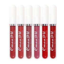 Matte Liquid Lipstick, No Stains, Natural Ingredients, Lip Gloss Set for Work, Dating, Shopping, Party, with Multivitamin, 6 Pieces (1)