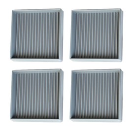 4Pcs Furniture Caster Cups, 2.5inch/6.4cm Square Rubber Non Slip Floor Protector Pads for Carpet Wood Floor Sofa Table - Grey