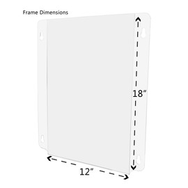 Marketing Holders 12"W x 18"H Sign Holder Double Sided Pack of 4 Directions Window Mount Notices Organizer Document Display Indoor or Outdoor Suction Cups Advertising Signage Hours of Operation