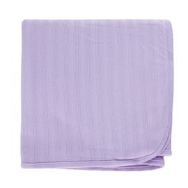Touched by Nature Unisex Baby Organic Cotton Swaddle, Receiving and Multi-purpose Blanket, Lavender, One Size