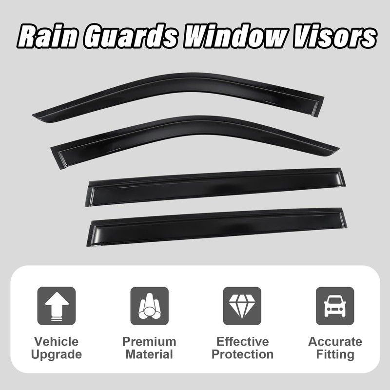 Rain Guards Window Visors Deflectors Compatible with Toyota Grand Highlander