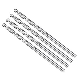 METALLIXITY Drill Bit (2mm) 4Pcs, 4241 High-Speed Steel Straight Shank Uncoated (Bright) 118° for Wood Plastic Iron Copper Aluminum Low Soft Metal
