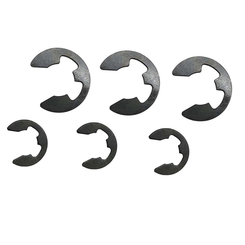 120 Pcs E-Type Snap Rings M1.5-M10 Manganese Steel Repair Parts