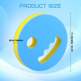 Hungdao 4 Pcs Water Exercise Discs Water Weights for Pool Exercise Set EVA Foam Aerobic Equipment for Adults Hand Held Pool Resistance for Swimming Beginners Arthritis(Yellow and Blue)