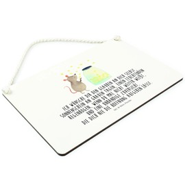 Mr. & Mrs. Panda A4 Decorative Sign Mouse Stars - Gift, Wall Sign, Birthday, Funny Sayings, Dreams, Wall Decoration, Good Mood, Wooden Sign, Animals, Door Sign, Cute Animal Motifs, Christening Gift