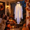Hanging Swing Ghost Halloween Decoration with String Lights – Cute