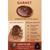 Garnet Worry Stone – Natural Polished Thumb Palm Stone for