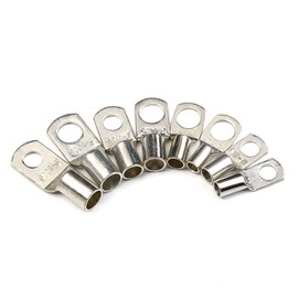 60Pcs SC Tinned Copper Lug Ring Wire Connectors Heavy Duty Copper Wire Lugs Connectors