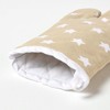 HOMESCAPES - Pure Cotton Oven Glove - Stars - Beige