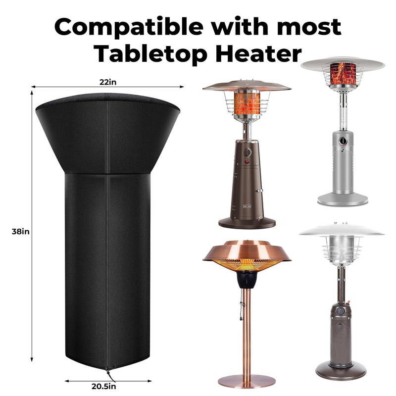 Tabletop Heater Cover, Heavy-duty and Weather-resistant Oxford Fabric, Waterproof ,