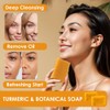 Kit Cuidado Facial Cúrcuma Piezas Limpiador Cepillo Discos Exfoliantes Jabón