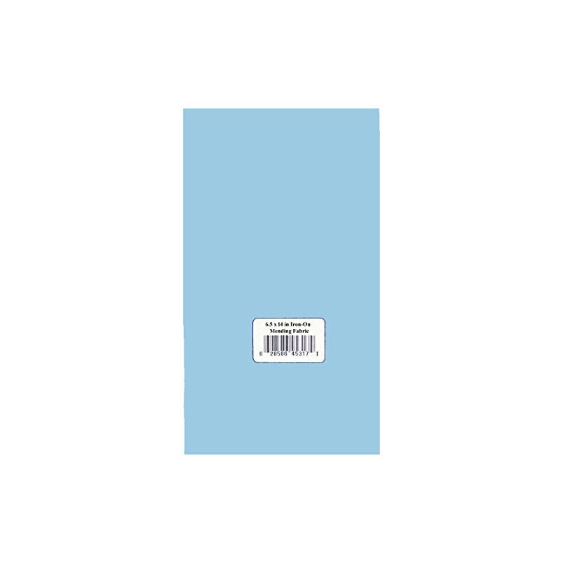1 Piece Iron-On Light Blue Mending Fabric 6.5 x 14