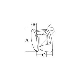 Fender holder, rotatable, stainless steel A4 AISI 316, 63 mm, 27 mm
