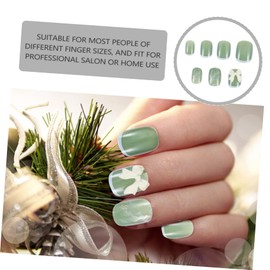 Beavorty 48pcs Full Cover Fake Nails Nail Tips for Home Salon Elegant Fresh Design for Festivals Everyday Use Easy to Apply Includes of Tips