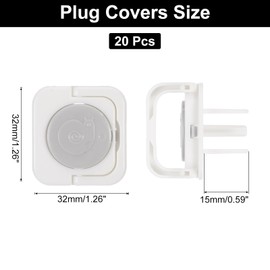 MECCANIXITY 20 Pack Outlet Covers Proofing, Plug Covers Easy Installation Electric Plug Protectors Safety Socket Cover Protector Grey