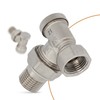 Radiator Return Fitting 1/2 Inch Angled Lock Shield Shut-off Valve