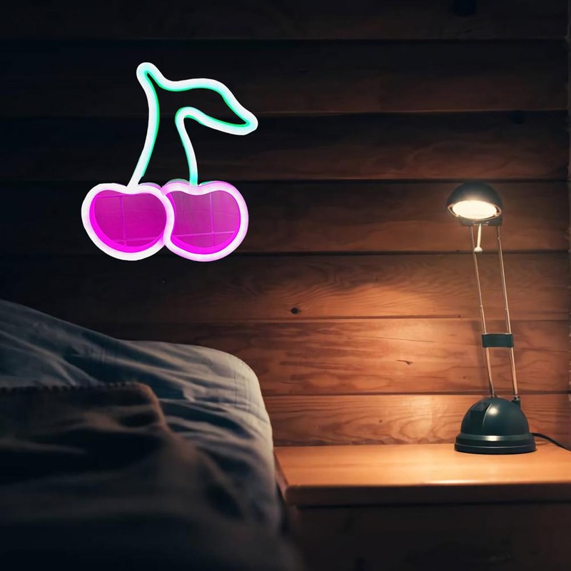Cherry Neon Signs Led Neon Signs Light Wall Decor Aesthetic