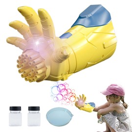 Electric Bubble Gun Toys Movie Inspired Hand Soap Bubbles Machine with Light Automatic Blower Toy for Kids Gift