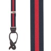 Suspender Store Dressy Striped Suspenders - 1-Inch Wide Elastic -