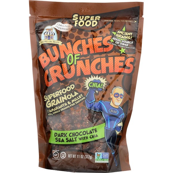 Bakery On Main Gluten-Free Bunches of Crunches Granola, 11 Bag, 6 Count (72346860) Dark Chocolate Sea Salt,66 Ounce