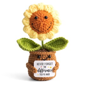 Thank You Gift - Emotional Sunflower Support Crochet - Never Forget The Difference You Make Gifts for Mothers Day Birthday - Retirement Appreciation Gifts for Coworkers Boss Mom Teacher Mentor Nurse