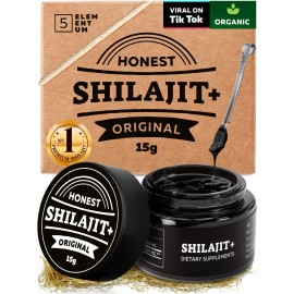 5 elementum Pure 100% Himalayan Shilajit 15g - 85+ Trace Minerals & 85% Fulvic Acid