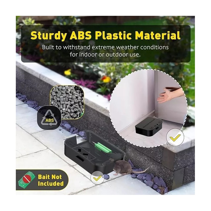 Anblak Mouse Mice Station Tamper Resistant Locking Bait Child/Pet Safe