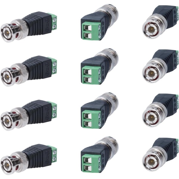 Cctv4Less BNC Male Balun Connector for Coax CAT5, CAT6, CAT7